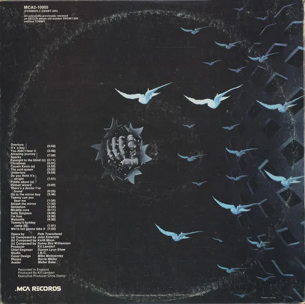 The Who Tommy doppio vinile 2xLP rock opera 1973