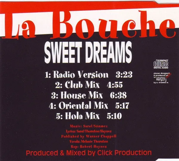 La Bouche Sweet Dreams CD maxi euro house VG+