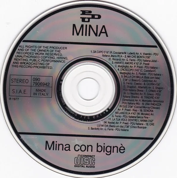 Mina con Bignè CD usato ristampa pop