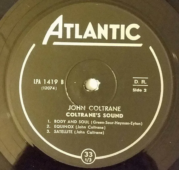 John Coltrane Coltrane's Sound LP mono VG+ hard bop