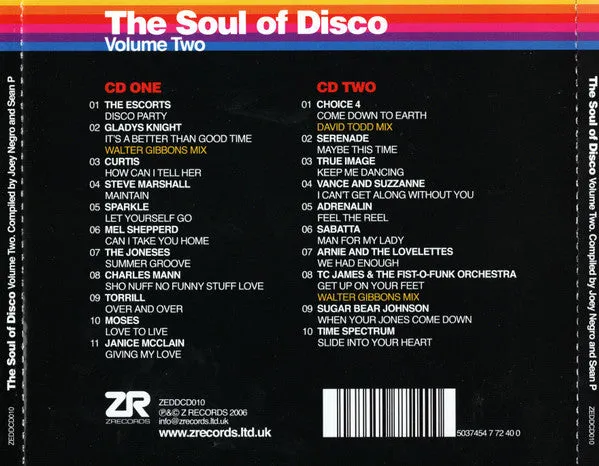 Joey Negro Sean P. Soul Of Disco Vol.2 doppio CD funk