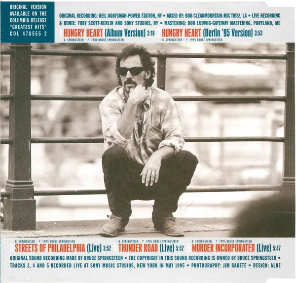 Bruce Springsteen Hungry Heart CD maxi live 1995