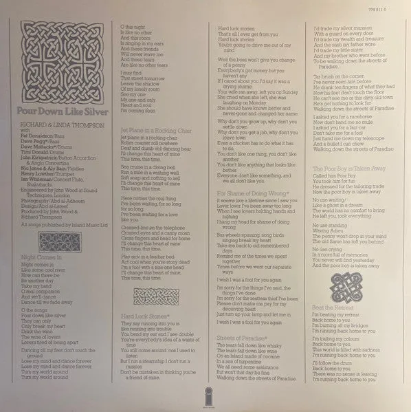 Richard & Linda Thompson Pour Down Like Silver vinile LP 180g ristampa