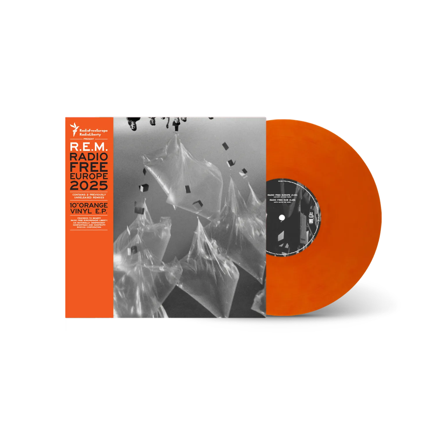 R.E.M. Radio Free Europe EP vinile 10 arancione + t-shirt