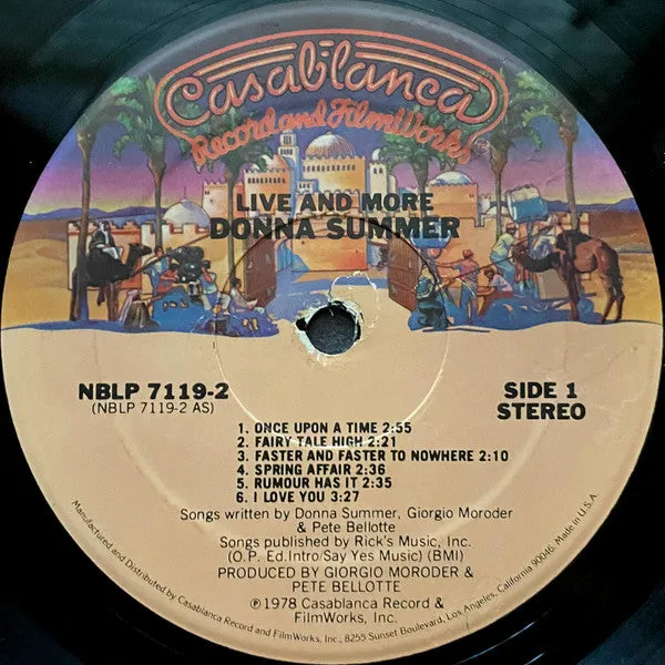 Donna Summer Live And More 2xLP disco USA PRC