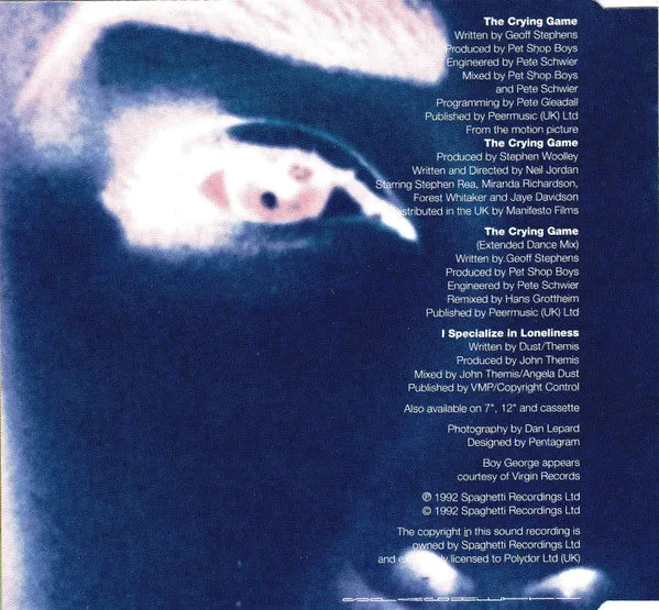 Boy George The Crying Game CD maxi singolo
