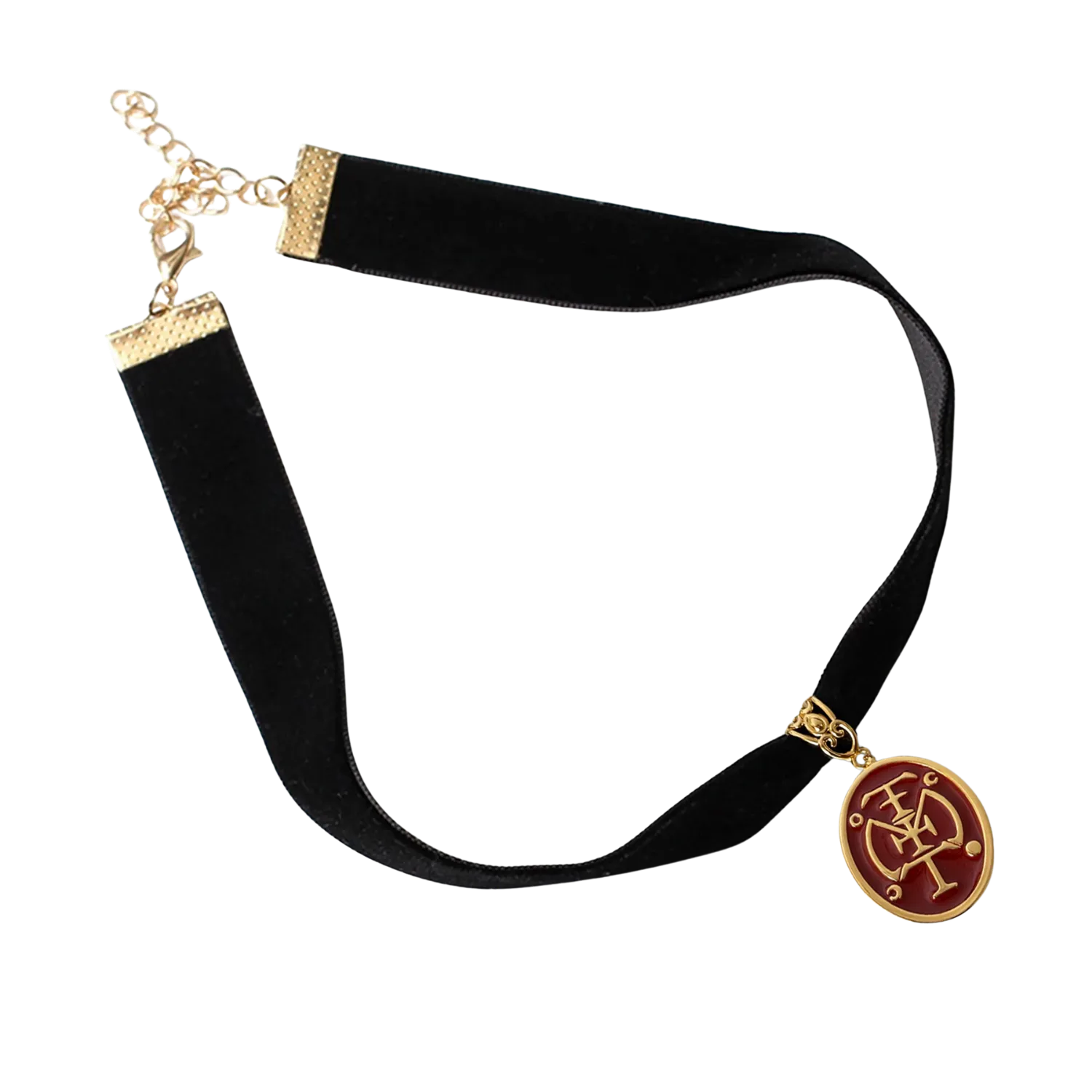 Polydor Records Sigil Choker collana velluto oro