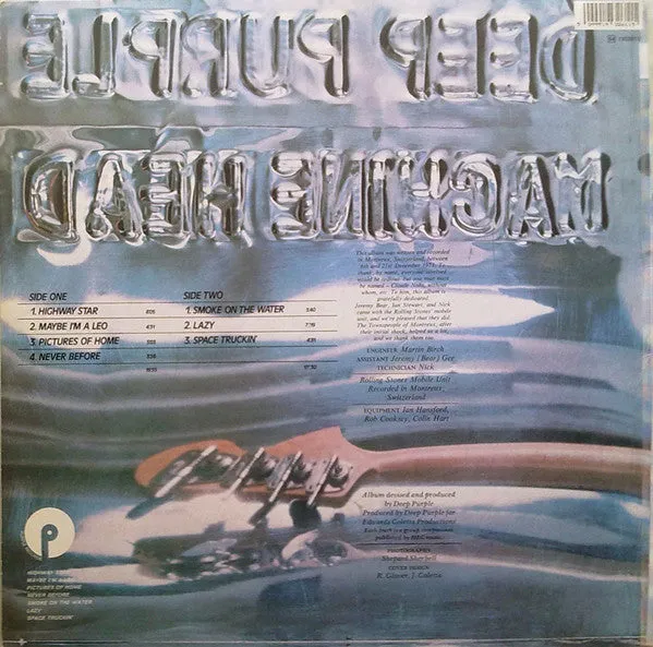 Deep Purple Machine Head LP ristampa Italia 1989 VG+