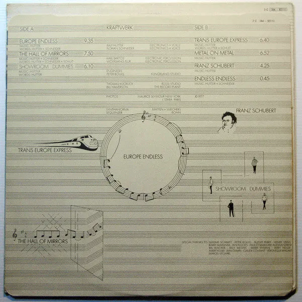 Kraftwerk Trans Europe Express LP vinile Italia 1977 VG