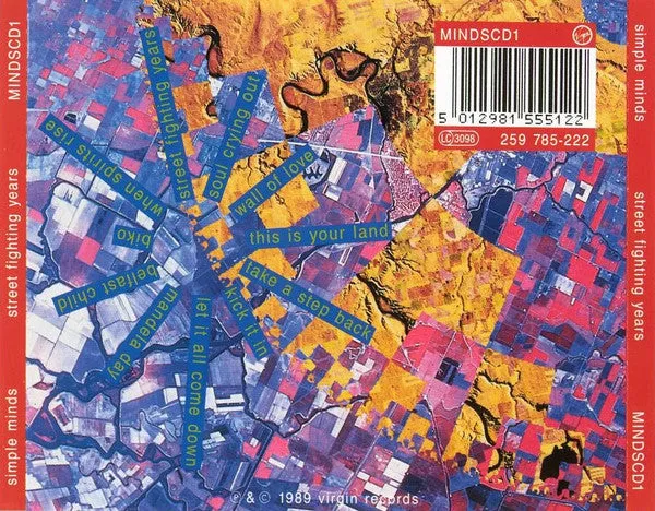 Simple Minds Street Fighting Years CD album 1989 near mint