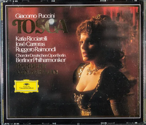 Puccini Tosca Karajan 2xCD box opera Deutsche Grammophon