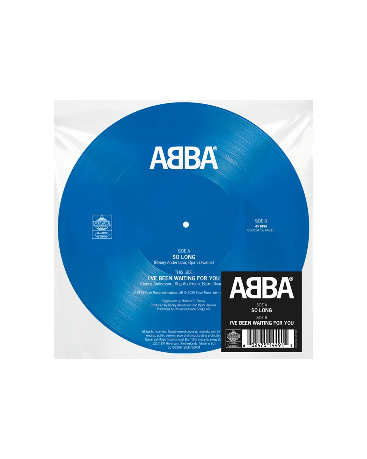 ABBA So Long picture disc 7" vinile 50° anniversario
