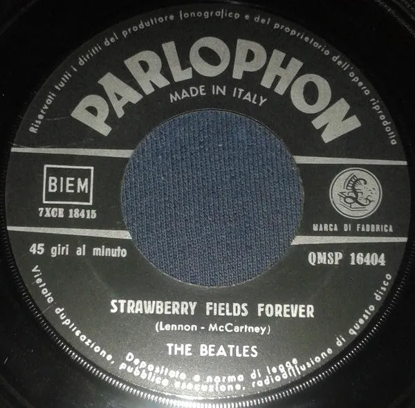 The Beatles Penny Lane Strawberry Fields singolo 45 giri 7'' VG