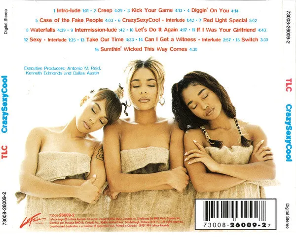 TLC CrazySexyCool CD 1994 R&B hip hop