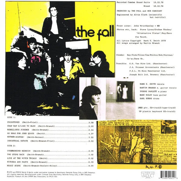 The Fall Live At The Witch Trials vinile LP post-punk
