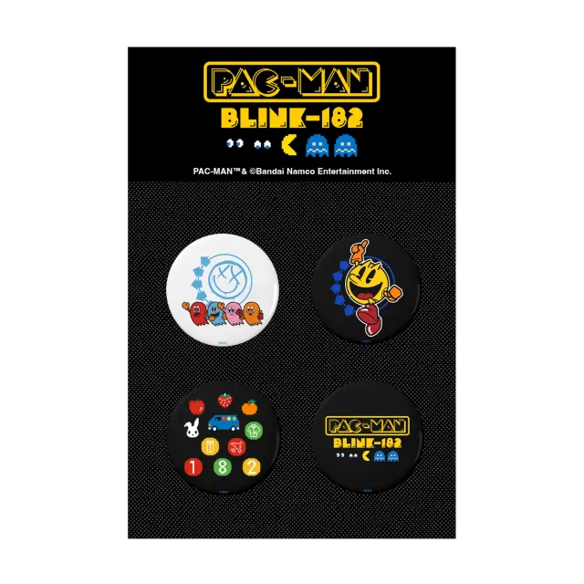 Blink-182 x Pac-Man set 4 spille pin da giacca