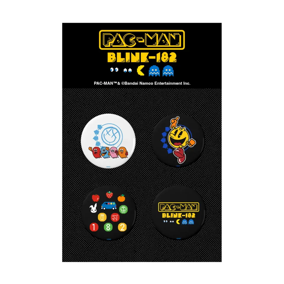 Blink-182 x Pac-Man set 4 spille pin da giacca
