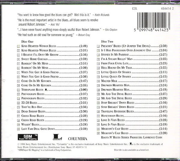 Robert Johnson The Complete Recordings doppio CD delta blues