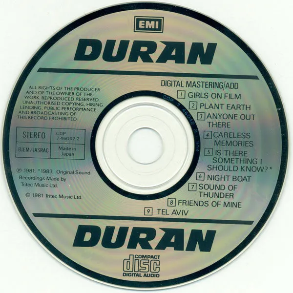 Duran Duran Duran Duran CD album ristampa NM new wave