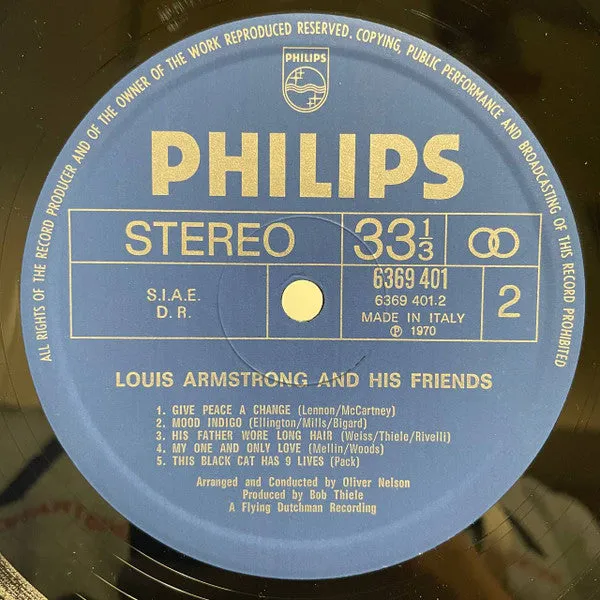 Louis Armstrong And His Friends vinile LP gatefold italiano VG