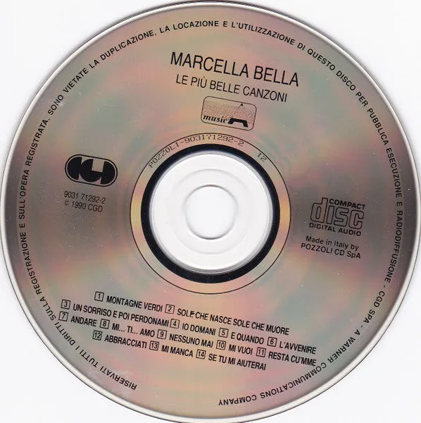 Marcella Bella Le Più Belle Canzoni CD compilation