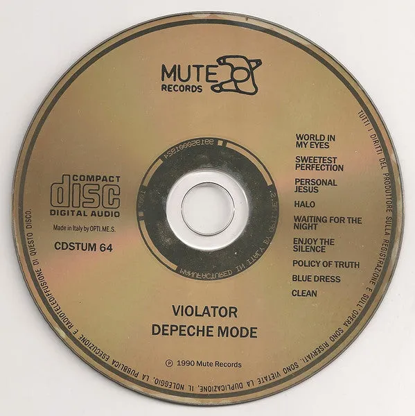 Depeche Mode Violator CD edizione italiana 1990 synth-pop NM