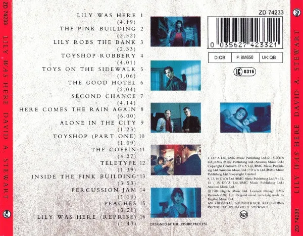 David A. Stewart Lily Was Here CD colonna sonora 1989