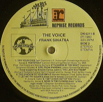 Frank Sinatra The Voice vinile LP compilation gatefold