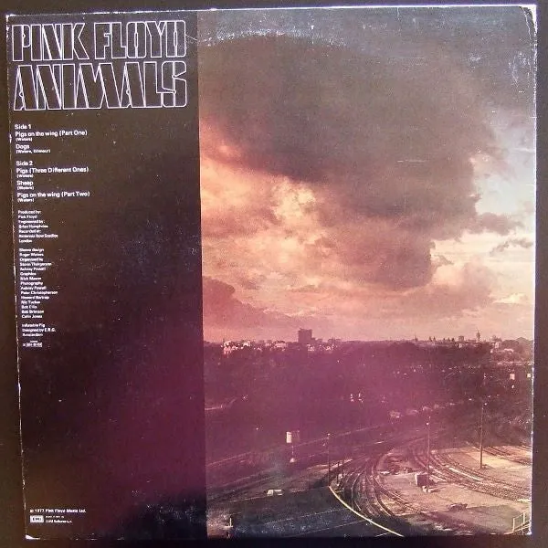 Pink Floyd Animals LP 1977 Italia prog copertina apribile