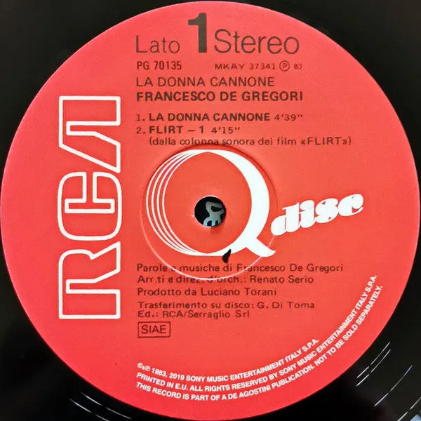 Francesco De Gregori La Donna Cannone 12" 180g