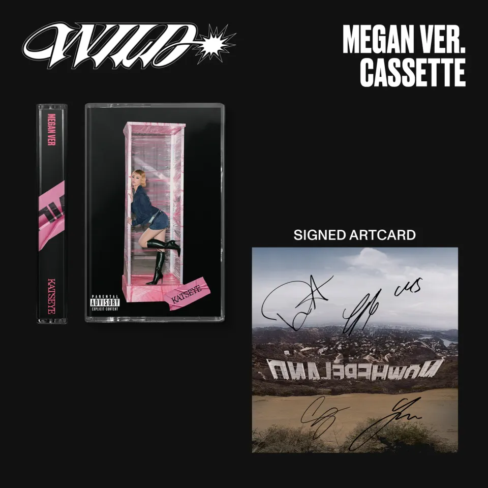 KATSEYE WILD Megan ver. musicassetta UK + card firmata