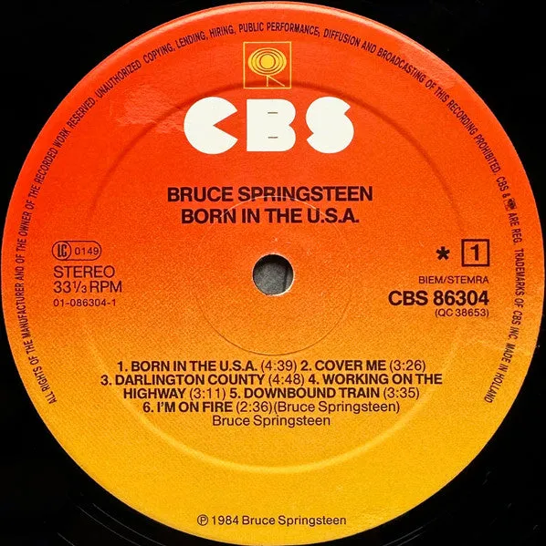 Bruce Springsteen Born In The USA LP vinile 1984 VG
