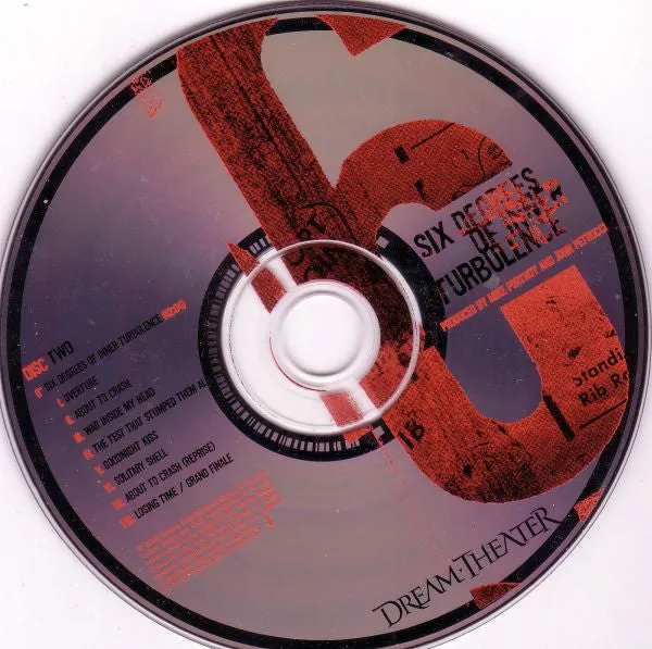 Dream Theater Six Degrees Of Inner Turbulence Doppio CD prog