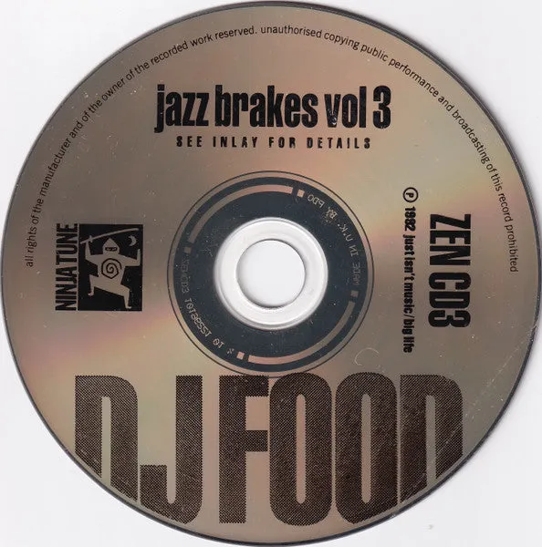 DJ Food Jazz Brakes Volume 3 CD album breakbeat usato VG