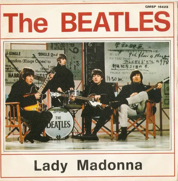 Beatles Lady Madonna singolo 7" vinile 1968 VG