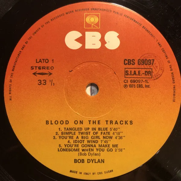 Bob Dylan Blood On The Tracks vinile LP pressaggio Italia