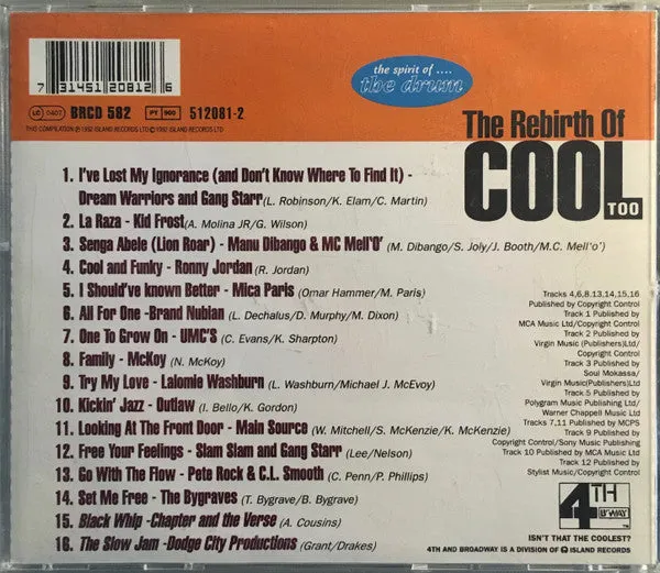 Various The Rebirth Of Cool Too CD compilation usata VG+ acid jazz