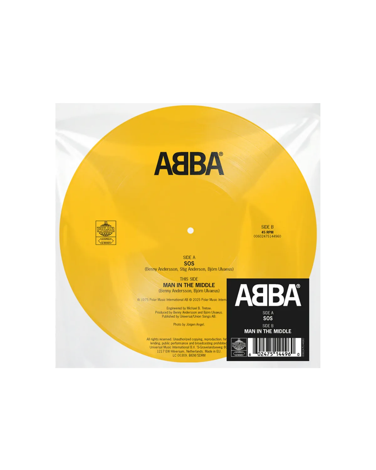 ABBA SOS Man In The Middle picture disc 7" vinile