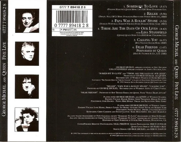 Queen George Michael Five Live CD EP quasi nuovo