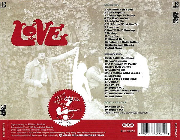 Love Love CD mono remaster slipcase rock psichedelico