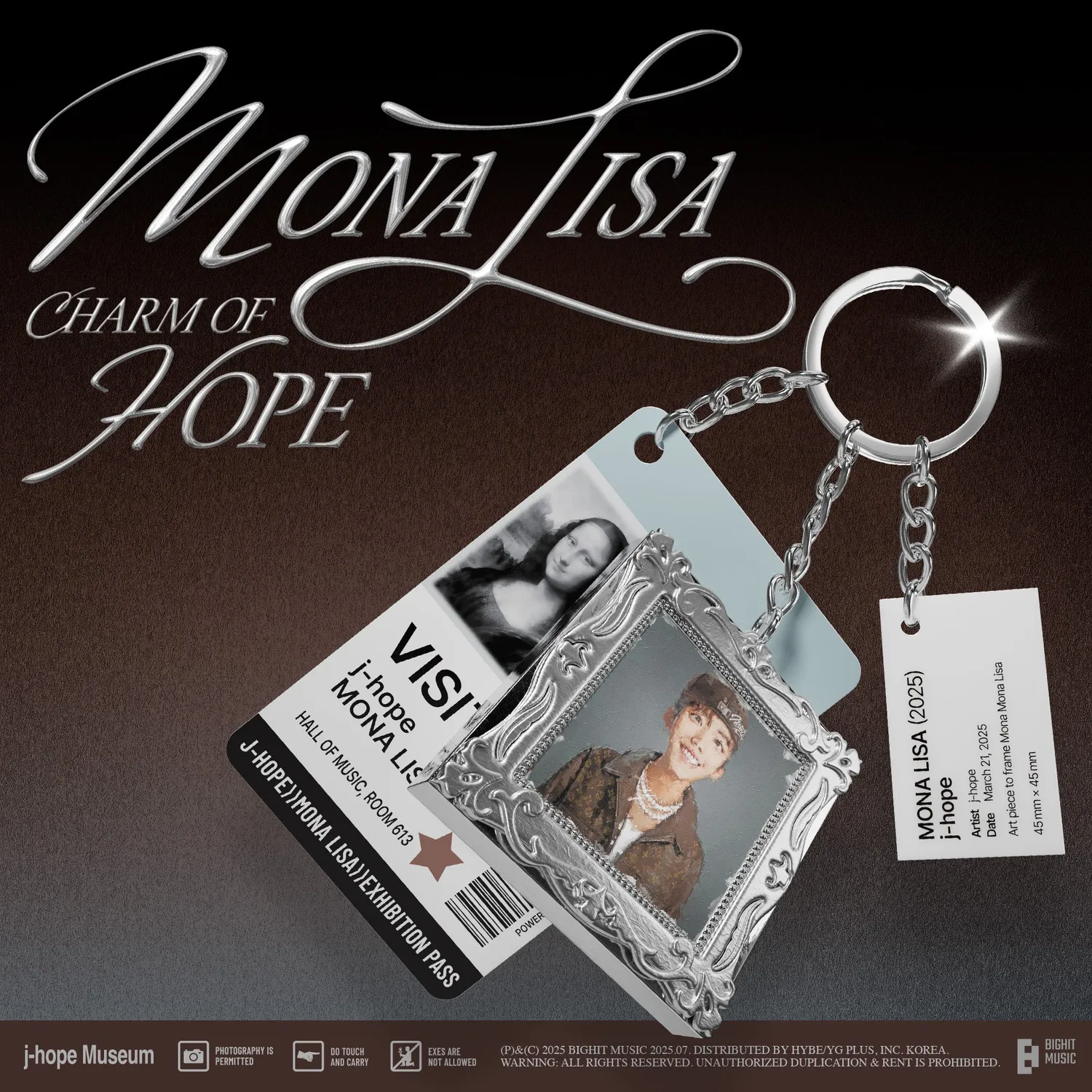 j-hope Charm of HOPE MONA LISA ver. album NFC con keyring