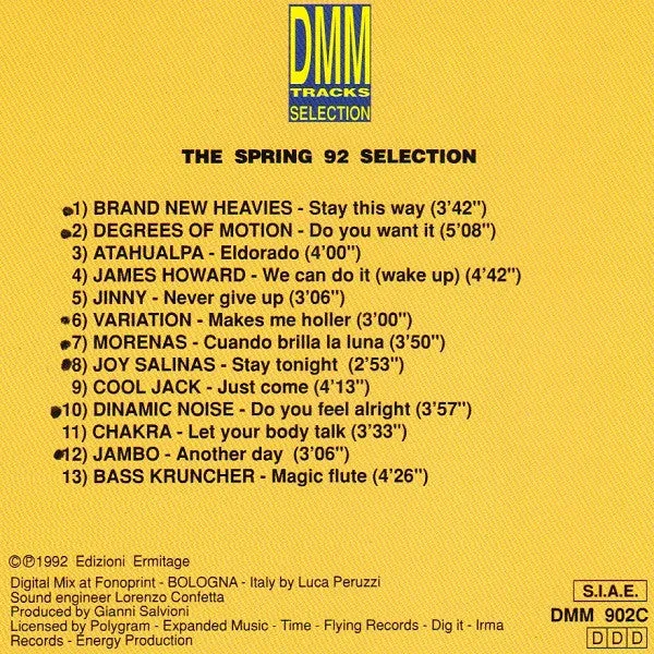 Various Spring 92 Selection CD compilation mixed