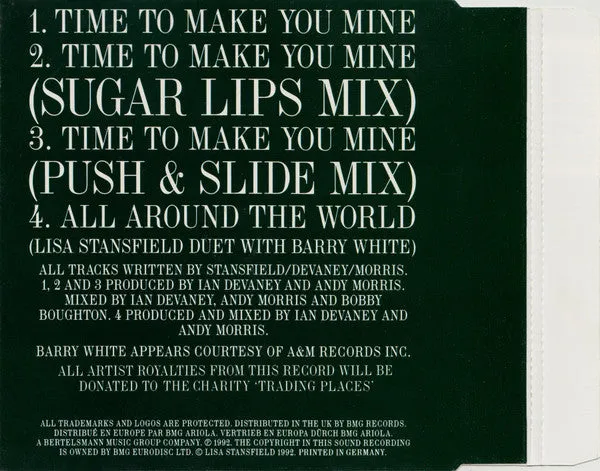 Lisa Stansfield Time To Make You Mine CD maxi singolo