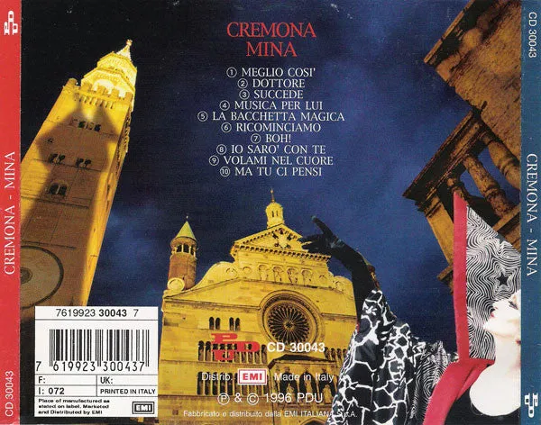 Mina Cremona CD album 1996 booklet 16 pagine