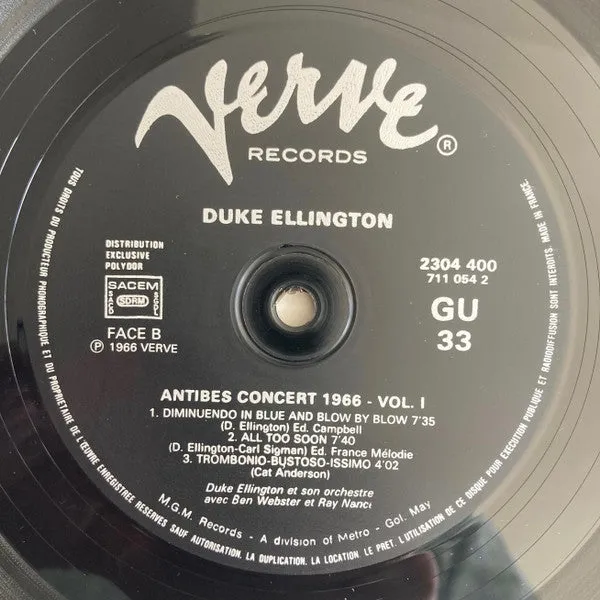 Duke Ellington Antibes Concert Vol.1 vinile LP ristampa