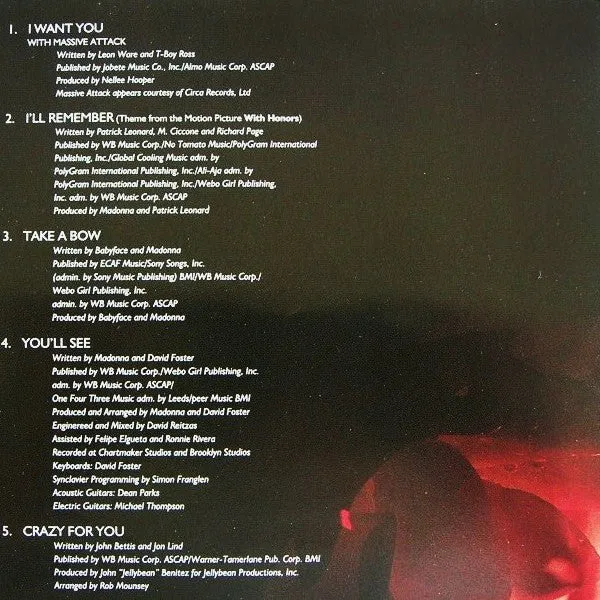 Madonna Something To Remember CD compilation floreale