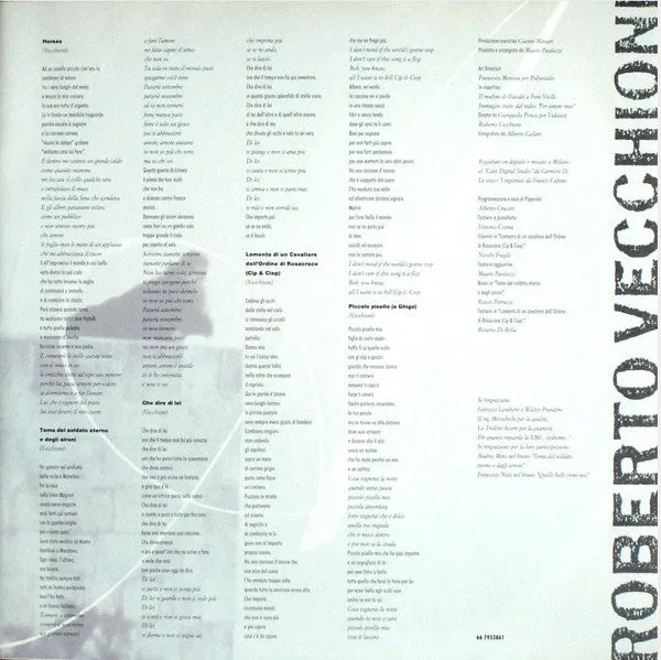 Roberto Vecchioni Per Amore Mio LP album