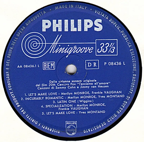 Marilyn Monroe Facciamo L'Amore LP mono usato