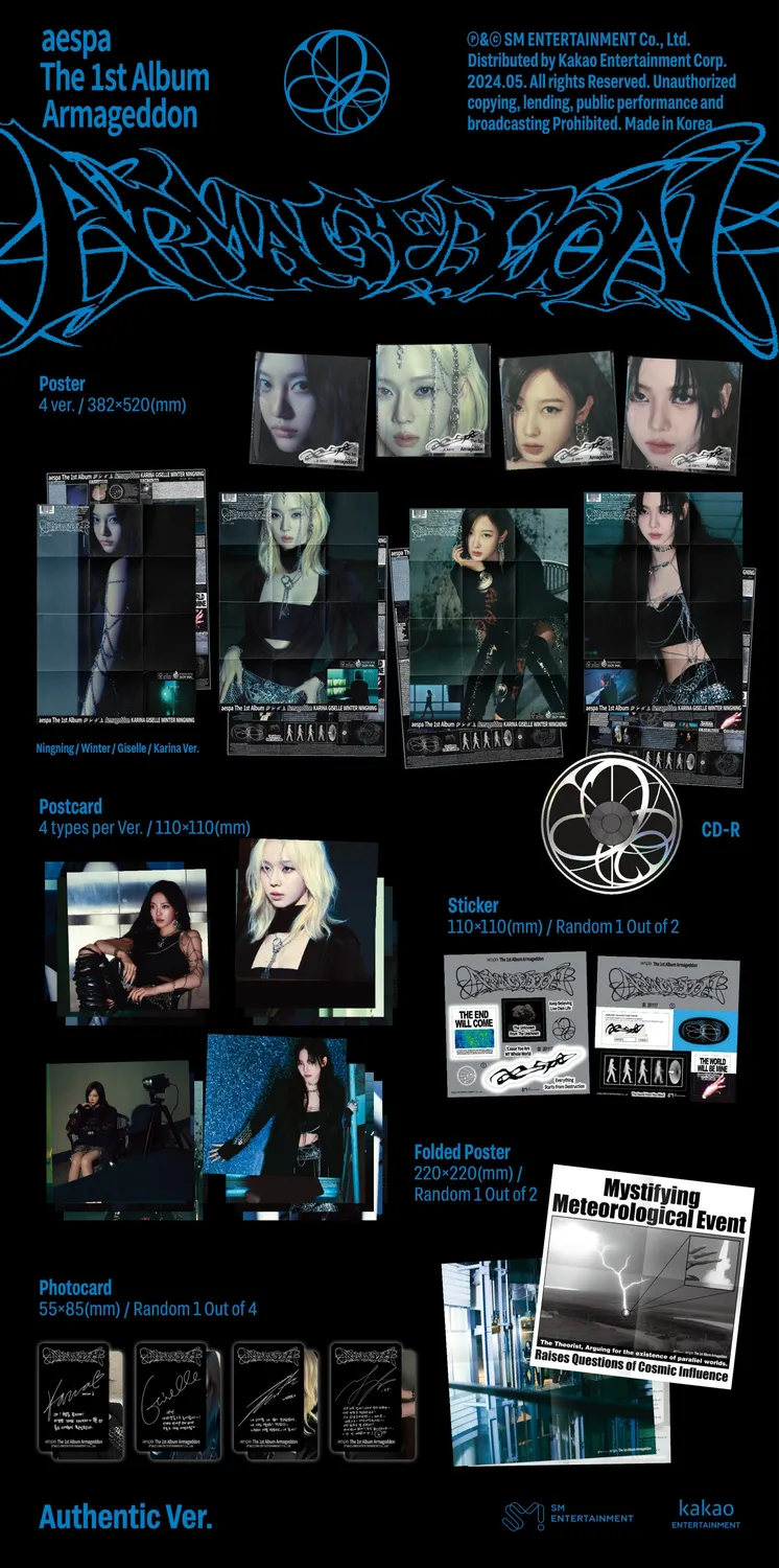 aespa Armageddon CD Poster Version 10 brani k-pop
