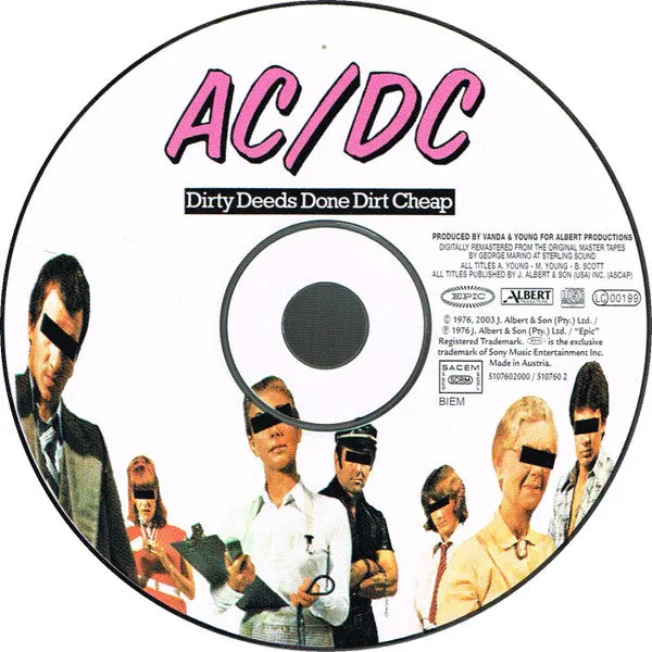 AC/DC Dirty Deeds Done Dirt Cheap cd remaster digipak